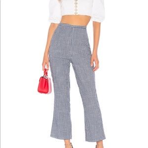 L’Academie The Roxie Pant in Navy Check
